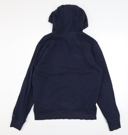 Mens UK Size L Tommy Hilfiger Blue Pullover Hoodie