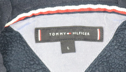 Mens UK Size L Tommy Hilfiger Blue Pullover Hoodie