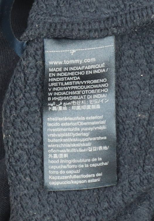Mens UK Size L Tommy Hilfiger Blue Pullover Hoodie
