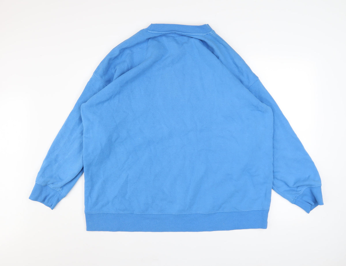 Mens UK Size L H&M Blue Pullover Sweatshirt