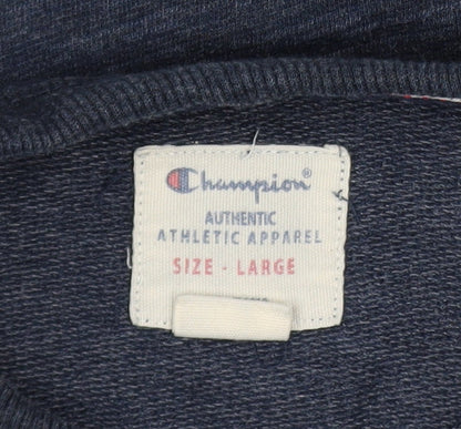 Mens UK Size L Champion Blue Pullover Sweatshirt