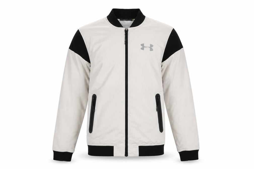 Mens UK Size S Under armour White Bomber Jacket