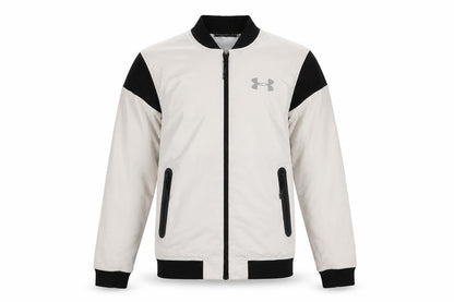 Mens UK Size S Under armour White Bomber Jacket