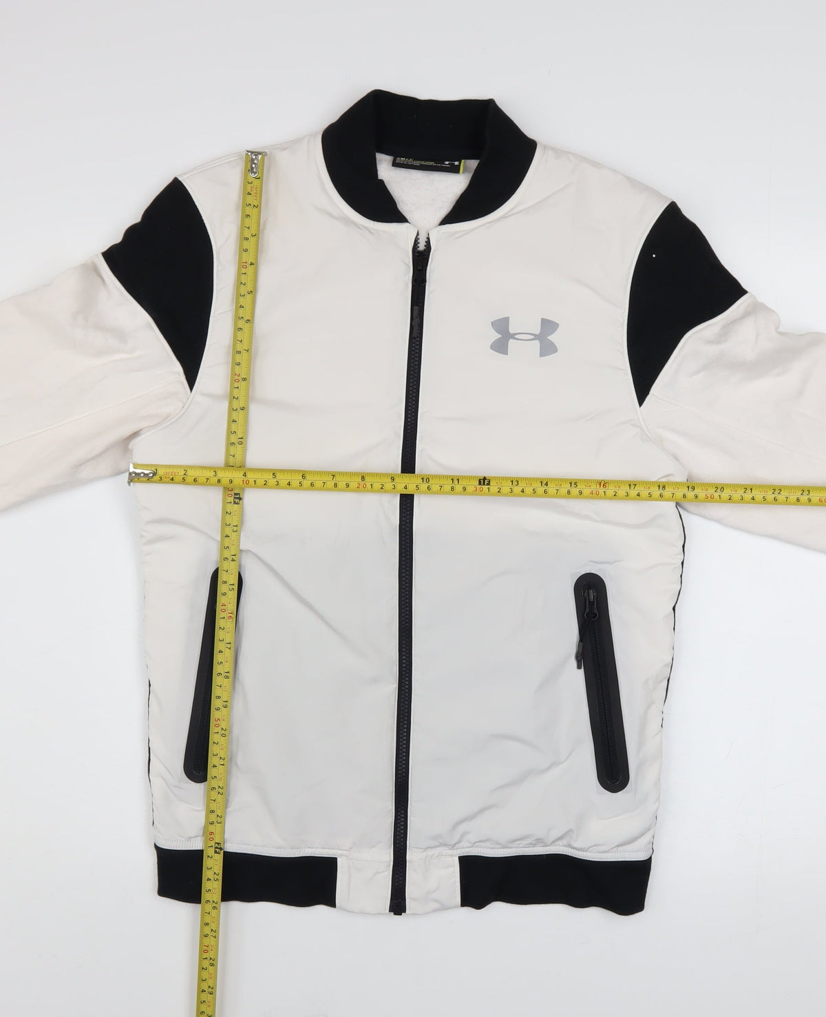 Mens UK Size S Under armour White Bomber Jacket