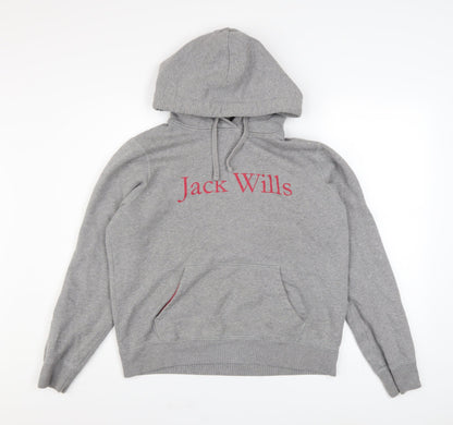 Womens UK Size 14 Jack Wills Grey Pullover Hoodie