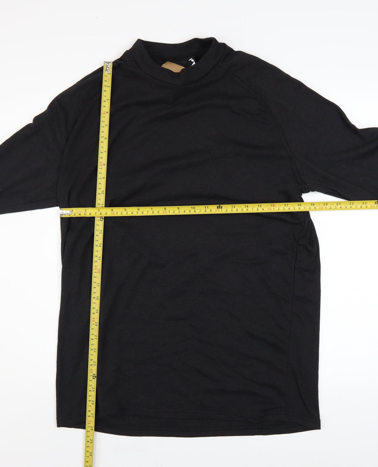 Mens UK Size 2XL Wedze Black Skiing Snowboarding T-Shirt