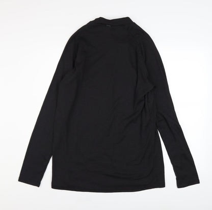 Mens UK Size 2XL Wedze Black Skiing Snowboarding T-Shirt