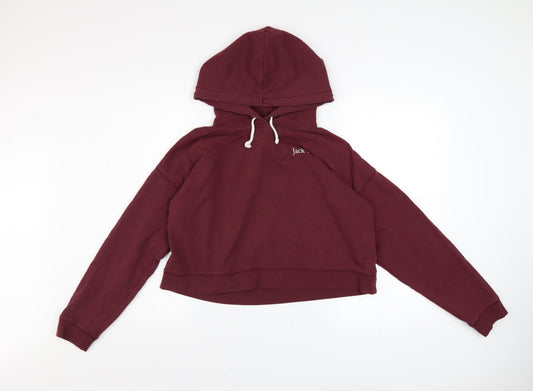 Womens UK Size 16 Jack Wills Red Pullover Hoodie