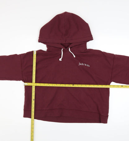 Womens UK Size 16 Jack Wills Red Pullover Hoodie