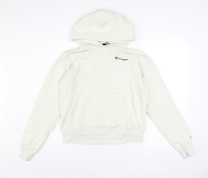 Womens UK Size L Champion White Pullover Hoodie