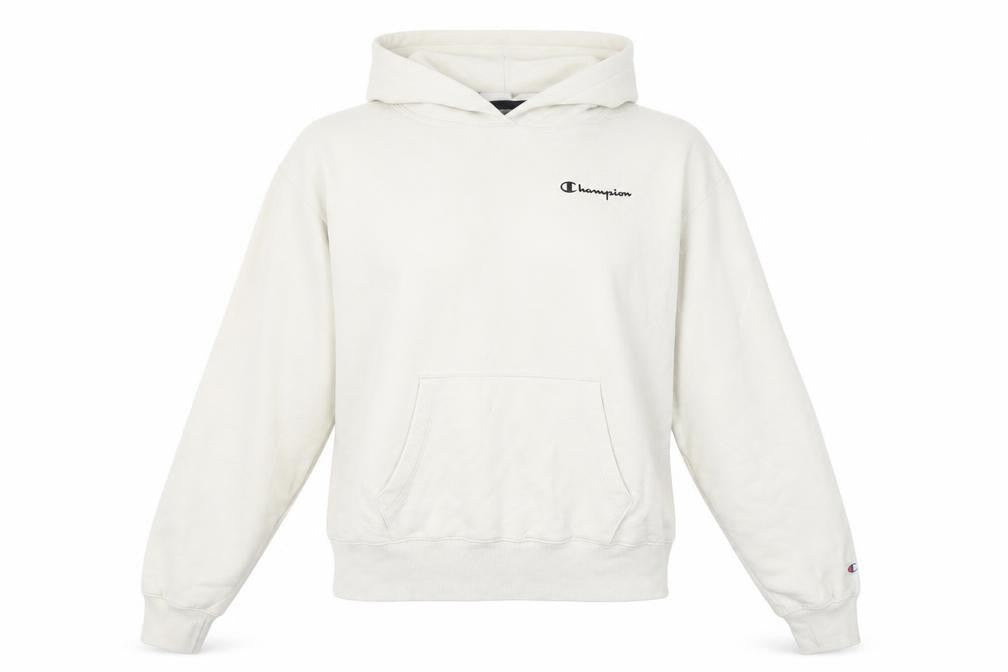 Womens UK Size L Champion White Pullover Hoodie