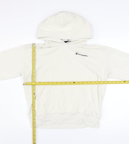 Womens UK Size L Champion White Pullover Hoodie