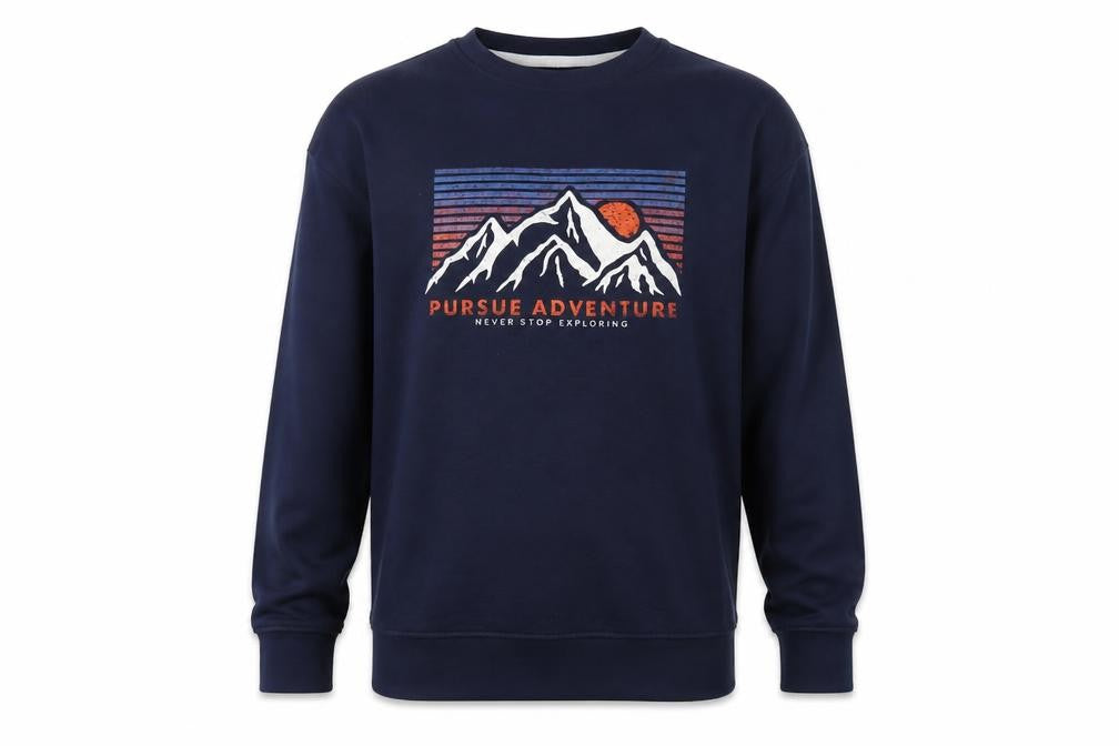 Mens UK Size M Kangaroo Poo Blue Pullover Sweatshirt