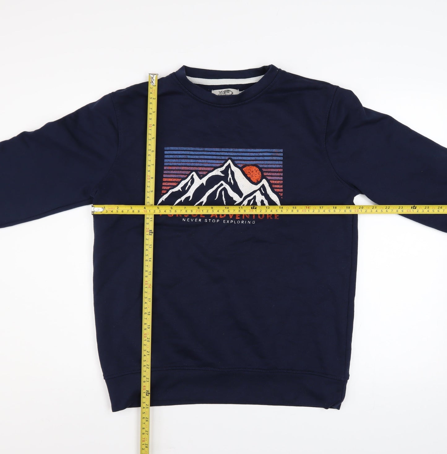 Mens UK Size M Kangaroo Poo Blue Pullover Sweatshirt