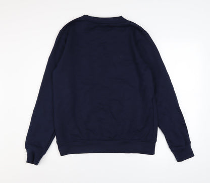 Mens UK Size M Kangaroo Poo Blue Pullover Sweatshirt