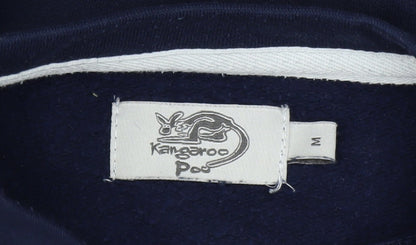 Mens UK Size M Kangaroo Poo Blue Pullover Sweatshirt