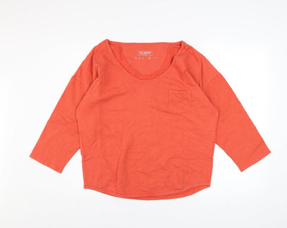 Womens UK Size M FC Jeans Orange Pullover Sweatshirt