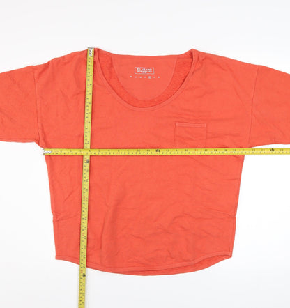 Womens UK Size M FC Jeans Orange Pullover Sweatshirt