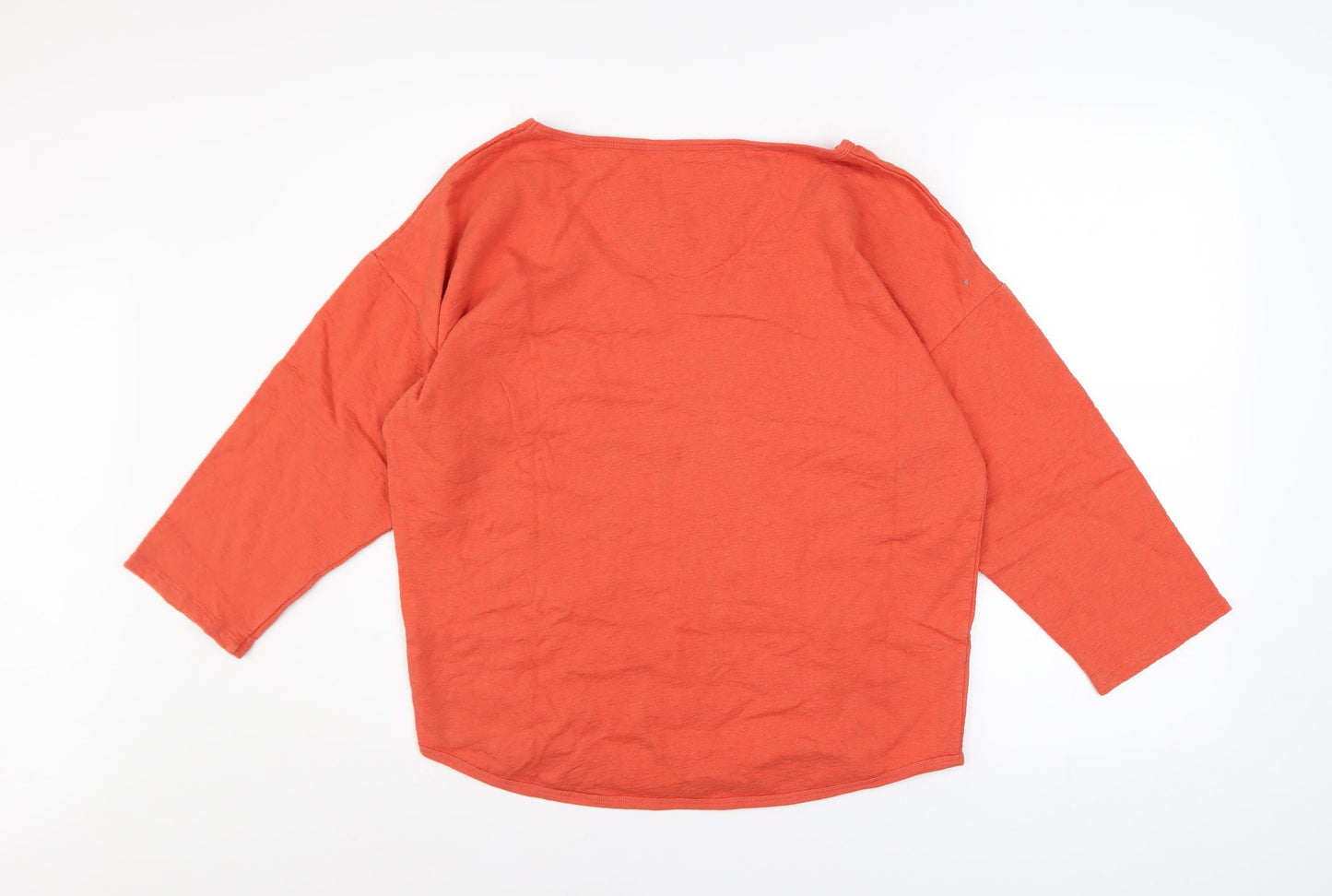 Womens UK Size M FC Jeans Orange Pullover Sweatshirt