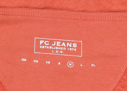 Womens UK Size M FC Jeans Orange Pullover Sweatshirt