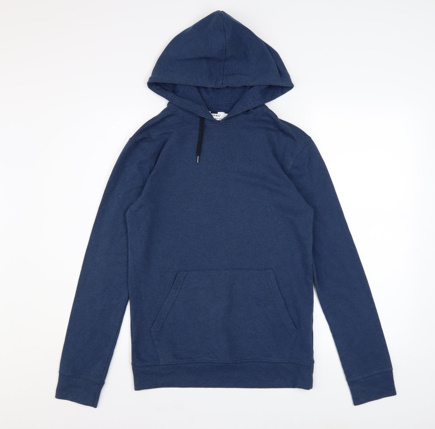 Mens UK Size S Topman Blue Pullover Hoodie