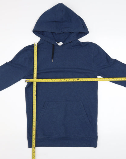 Mens UK Size S Topman Blue Pullover Hoodie
