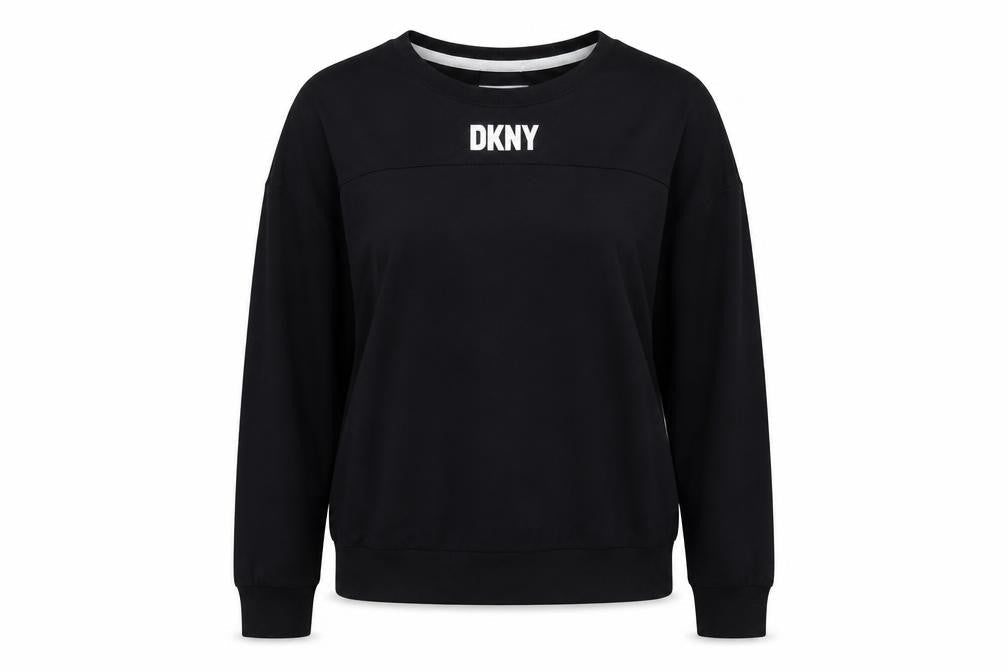 Womens UK Size S DKNY Black Pullover Sweatshirt