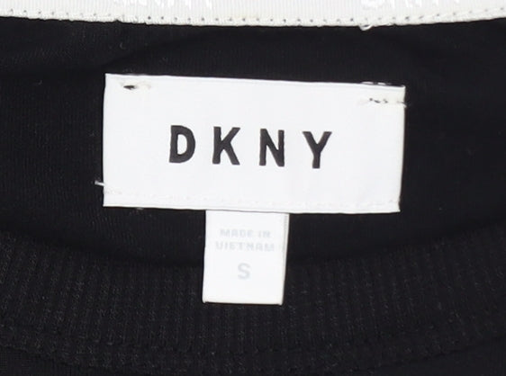 Womens UK Size S DKNY Black Pullover Sweatshirt