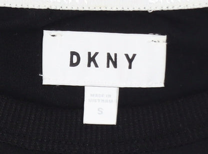 Womens UK Size S DKNY Black Pullover Sweatshirt