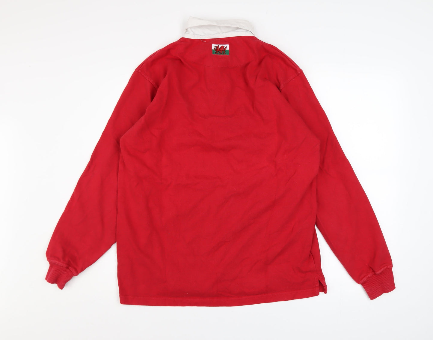 Mens UK Size S Manav Red Henley Sweatshirt