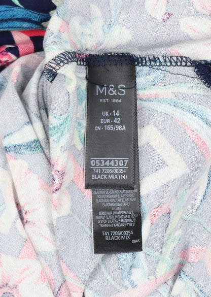 Marks and Spencer Women’s Multicoloured Floral Tunic Blouse UK 14