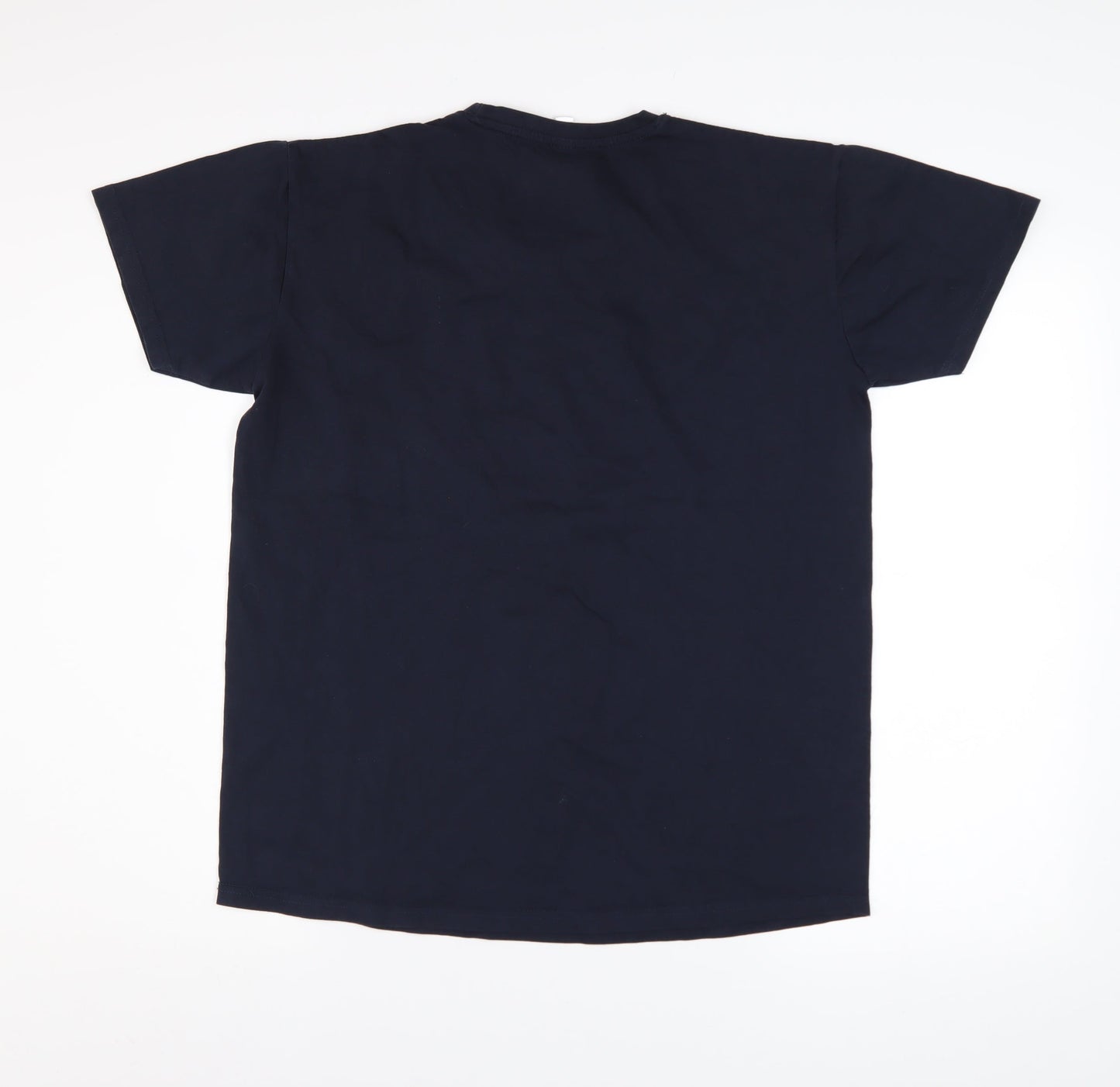 Unisex Adults UK Size L Pampling Black Basic T-Shirt