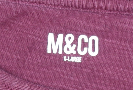 Mens UK Size XL M&Co Red Pullover Sweatshirt