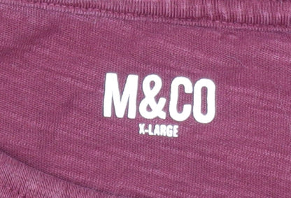 Mens UK Size XL M&Co Red Pullover Sweatshirt