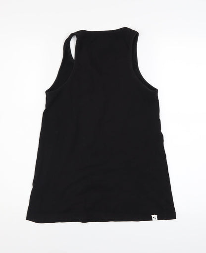 Puma Womens Black Slim Fit Racerback Tank Top Size 8