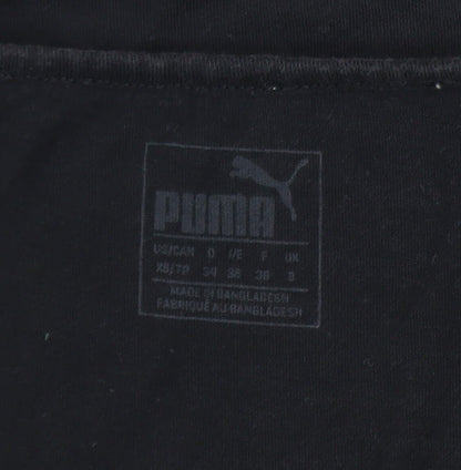 Puma Womens Black Slim Fit Racerback Tank Top Size 8