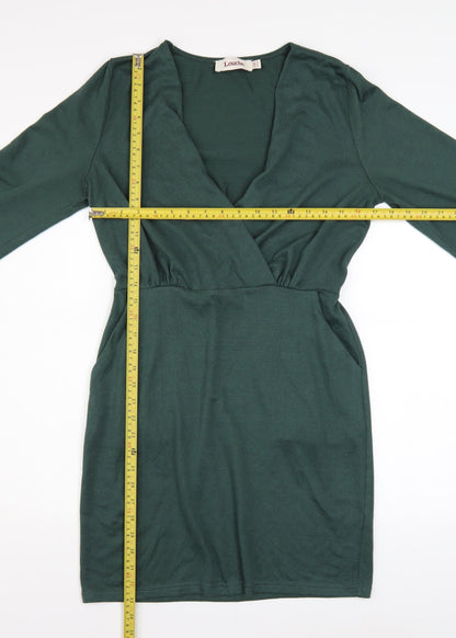 Louche Women’s Green Long Sleeve Wrap Dress UK 10