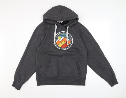 Mens UK Size M Kangaroo Poo Grey Pullover Hoodie