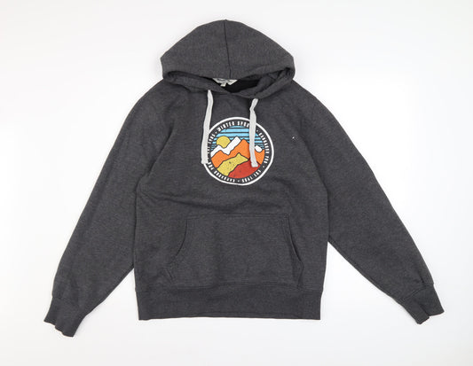 Mens UK Size M Kangaroo Poo Grey Pullover Hoodie
