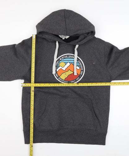 Mens UK Size M Kangaroo Poo Grey Pullover Hoodie