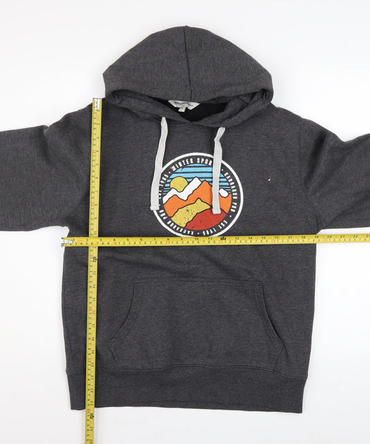 Mens UK Size M Kangaroo Poo Grey Pullover Hoodie
