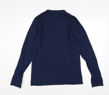Levi's Men's Blue Cotton Long Sleeve Crew Neck Casual Top Size S