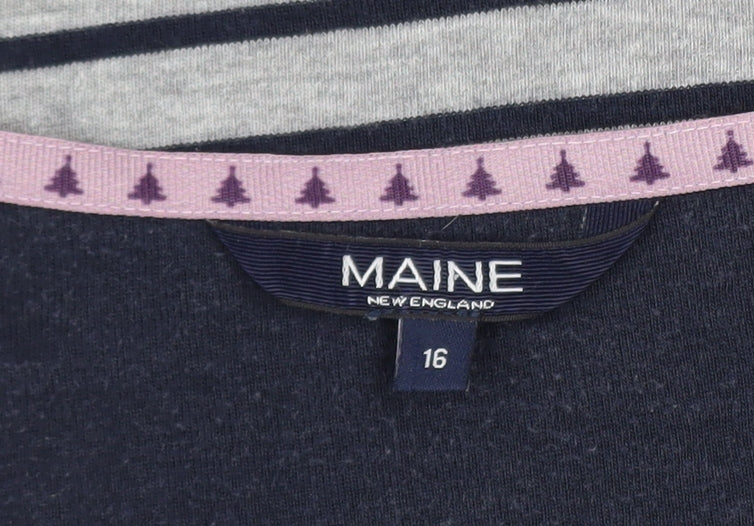 Womens UK Size 16 Maine New England Grey Pullover Sweatshirt