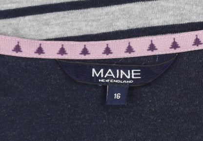 Womens UK Size 16 Maine New England Grey Pullover Sweatshirt