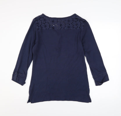 Womens UK Size 12 Spirit at M&Co Blue Basic Button-Up