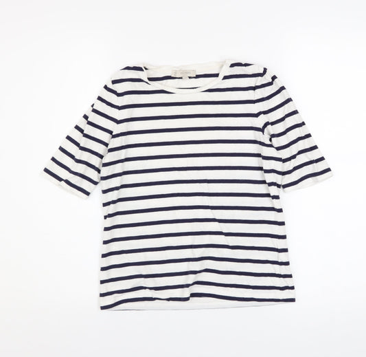 Womens UK Size XS Hobbs White Basic T-Shirt