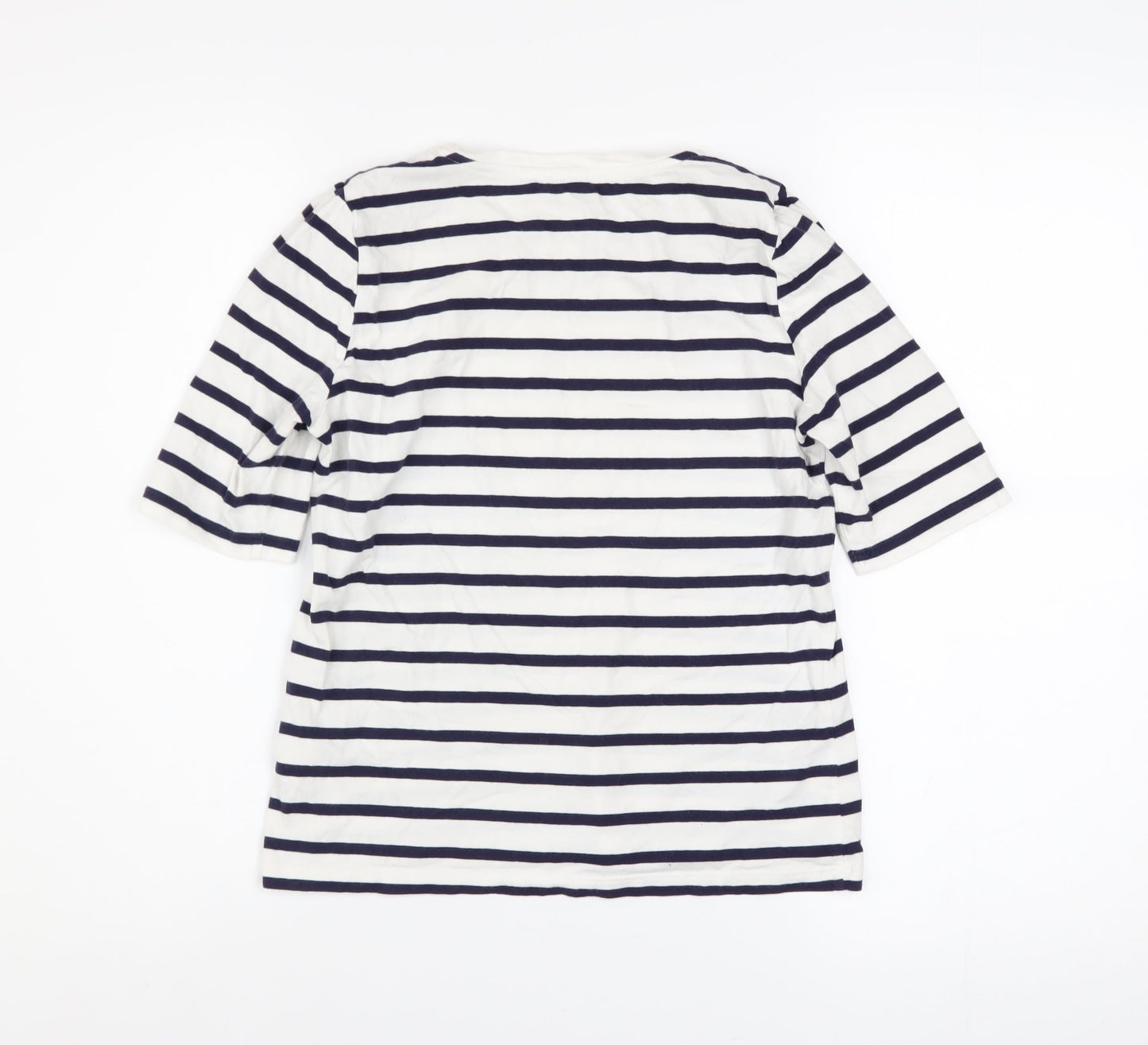 Womens UK Size XS Hobbs White Basic T-Shirt