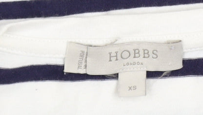Womens UK Size XS Hobbs White Basic T-Shirt