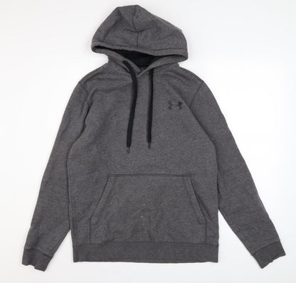 Mens UK Size S Under armour Grey Pullover Hoodie