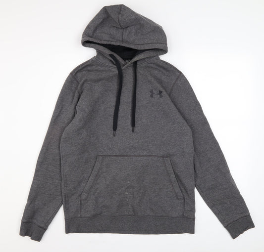 Mens UK Size S Under armour Grey Pullover Hoodie